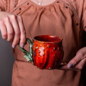 Bewitching Pumpkin Mugs A Spooktacular Duo of Handmade Ceramic Cups