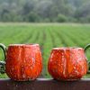 Bewitching Pumpkin Mugs A Spooktacular Duo of Handmade Ceramic Cups