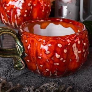 Bewitching Pumpkin Mugs A Spooktacular Duo of Handmade Ceramic Cups