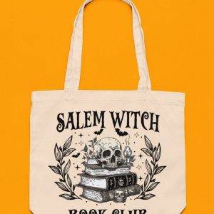 Bewitching Salem Witch Book Club Zipper Tote Unveil the Enchanting World of Literature