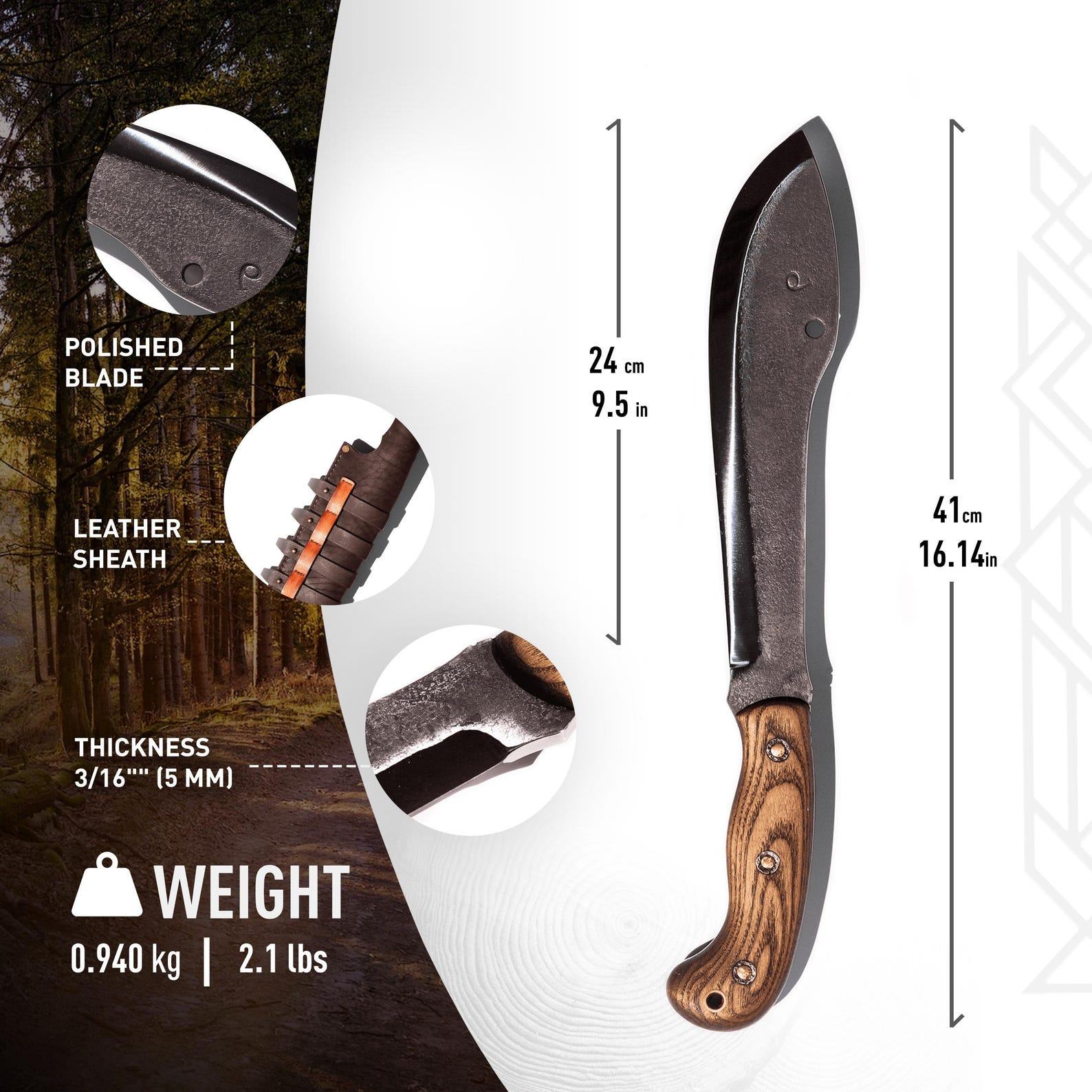 Big Bushcraft Hatchet-Knife #7 The Ultimate Multi-Tool for Wilderness Adventures