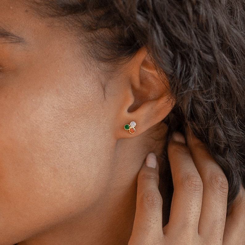 Birthstone Cluster Earrings Celebrate Special Moments with Personalized Jewelry