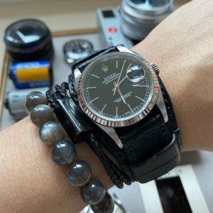 Black Alligator Leather Watch Strap A Timeless Classic for the Discerning Gentleman