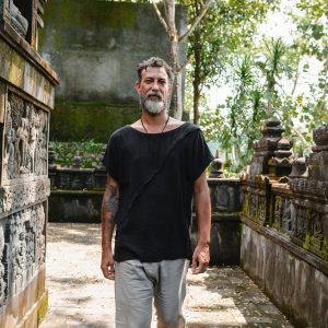 Black Boho Shirt Raw Cotton Bohemian Men’s Clothing, Asymmetrical Organic Top, Comfy Tunic T-Shirt, Gypsy Shirt for Men