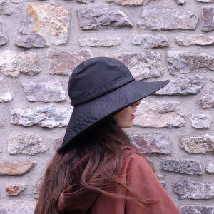 Black British Waxed Cotton Rainhat The Perfect Autumn Accessory