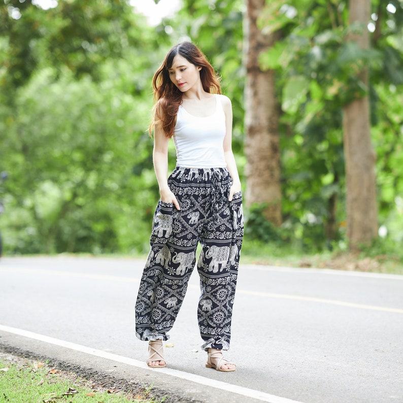 BLACK ELEPHANT HAREM Pants Petite to Plus Size Boho Pants for Festivals and Beyond