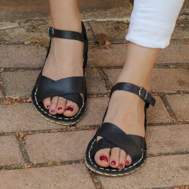Black Honeymoon Slippers for Women  Cozy His & Hers Outdoor Cross Band Slides