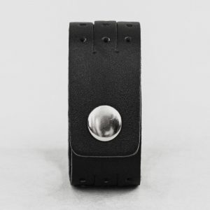 Black Perforated Leather Cuff Bracelet A Timeless Accessory for Men and Women