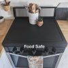 Black Stained Wooden Stove Cover – Noodle Board for Gas & Electric Stoves – Stylish Kitchen Upgrade