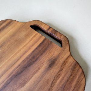 Black Walnut Charcuterie Board Double Cut Out Handle Paddle Board for Sophisticated Entertaining
