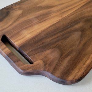 Black Walnut Charcuterie Board Double Cut Out Handle Paddle Board for Sophisticated Entertaining