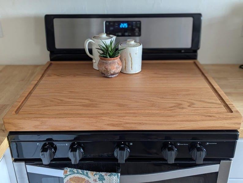Black Walnut Stove Top Cover – Noodle Board, Cutting Board & Serving Tray