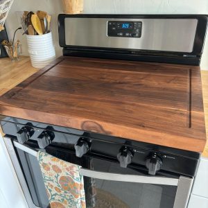 Black Walnut Stove Top Cover – Noodle Board, Cutting Board & Serving Tray | Solid Wood
