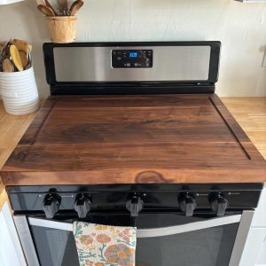 Black Walnut Stove Top Cover – Noodle Board, Cutting Board & Serving Tray | Solid Wood