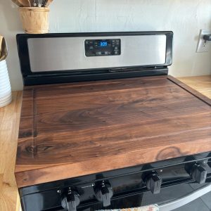 Black Walnut Stove Top Cover – Noodle Board, Cutting Board & Serving Tray | Solid Wood