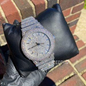 Blinged-Out Presidential Quartz Watch Elevate Your Style with Iced-Out Timekeeping