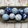 Blue Chinoiserie Decor Ball A Touch of French Toile Charm for Your Farmhouse