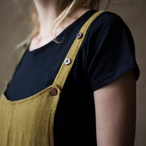 Bohemian Handmade Dungarees Jumpsuit A Symphony of Colors (Black, Rust, Red, Curry, Blue, Gray)