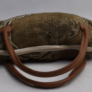 Bohemian Rhapsody A Symphony of Wool, Leather, and Ethnic Charm in a Unique 10×14″ Handbag (No. 62)