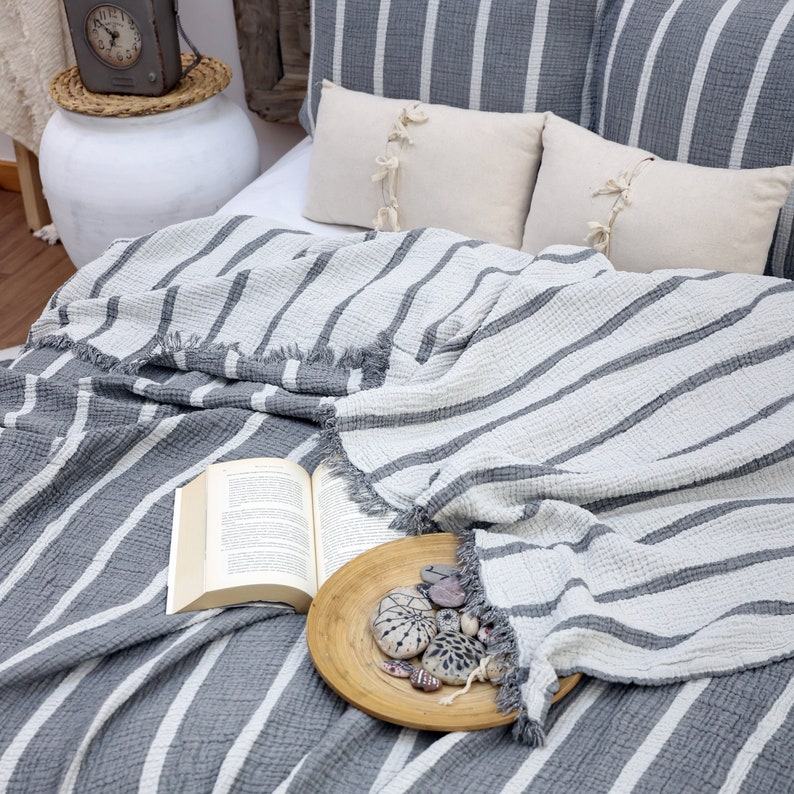 Bohemian Rhapsody Embrace Ethnic Charm with Our Muslin Blanket