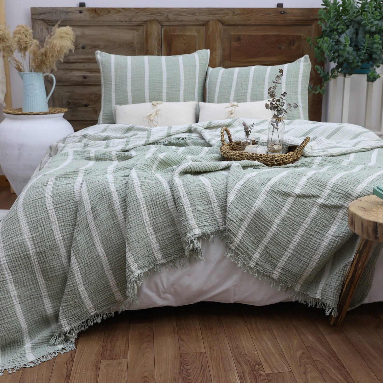 Bohemian Rhapsody Embrace Ethnic Charm with Our Muslin Blanket