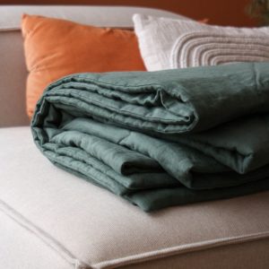 Bohemian Rhapsody Linen Bedspread Quilt, Throw Blanket, and Comforter for a Tranquil Bedroom Oasis