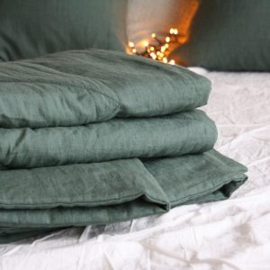 Bohemian Rhapsody Linen Bedspread Quilt, Throw Blanket, and Comforter for a Tranquil Bedroom Oasis