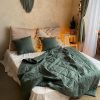Bohemian Rhapsody Linen Bedspread Quilt, Throw Blanket, and Comforter for a Tranquil Bedroom Oasis
