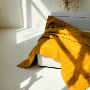 Bohemian Rhapsody Linen Quilted Bedspread for a Serene Sanctuary