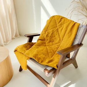 Bohemian Rhapsody Linen Quilted Bedspread for a Serene Sanctuary