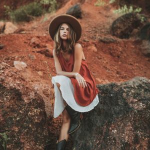 Bohemian Rhapsody Momoko Sandstone Midi Dress – Embrace Your Gypsy Spirit