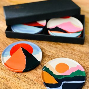 Boho Bliss Elevate Your Home with Unique Art Coasters (Set of 6)