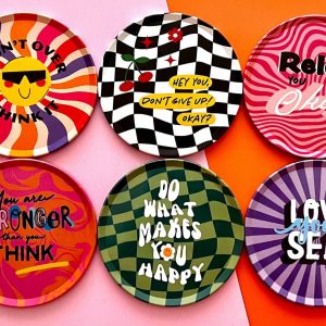 Boho Bliss Elevate Your Home with Unique Art Coasters (Set of 6)