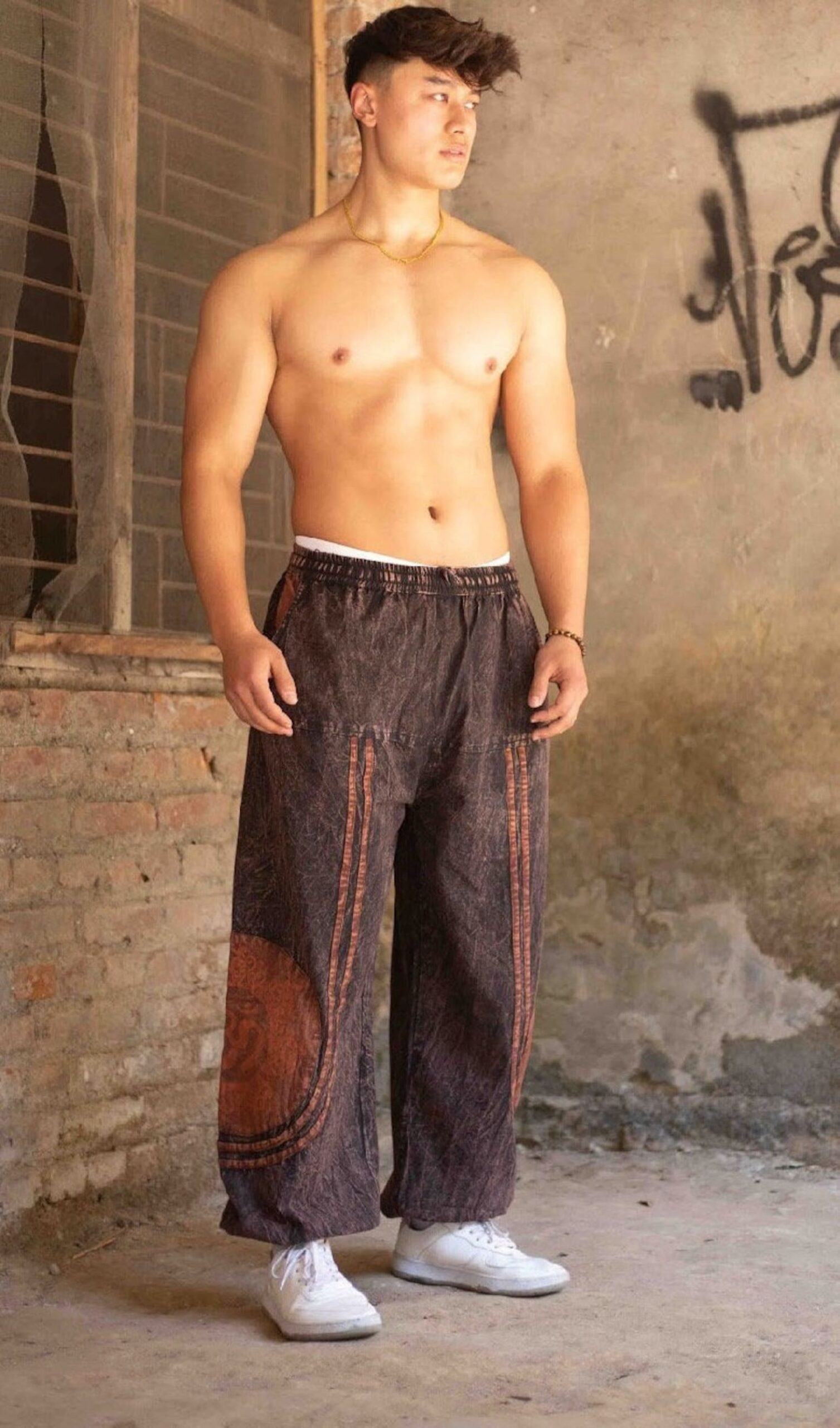 Boho-Chic Oversized Festival Trousers Sustainable, Handmade in Nepal - Image 3