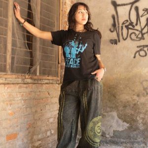 Boho-Chic Oversized Festival Trousers Sustainable, Handmade in Nepal