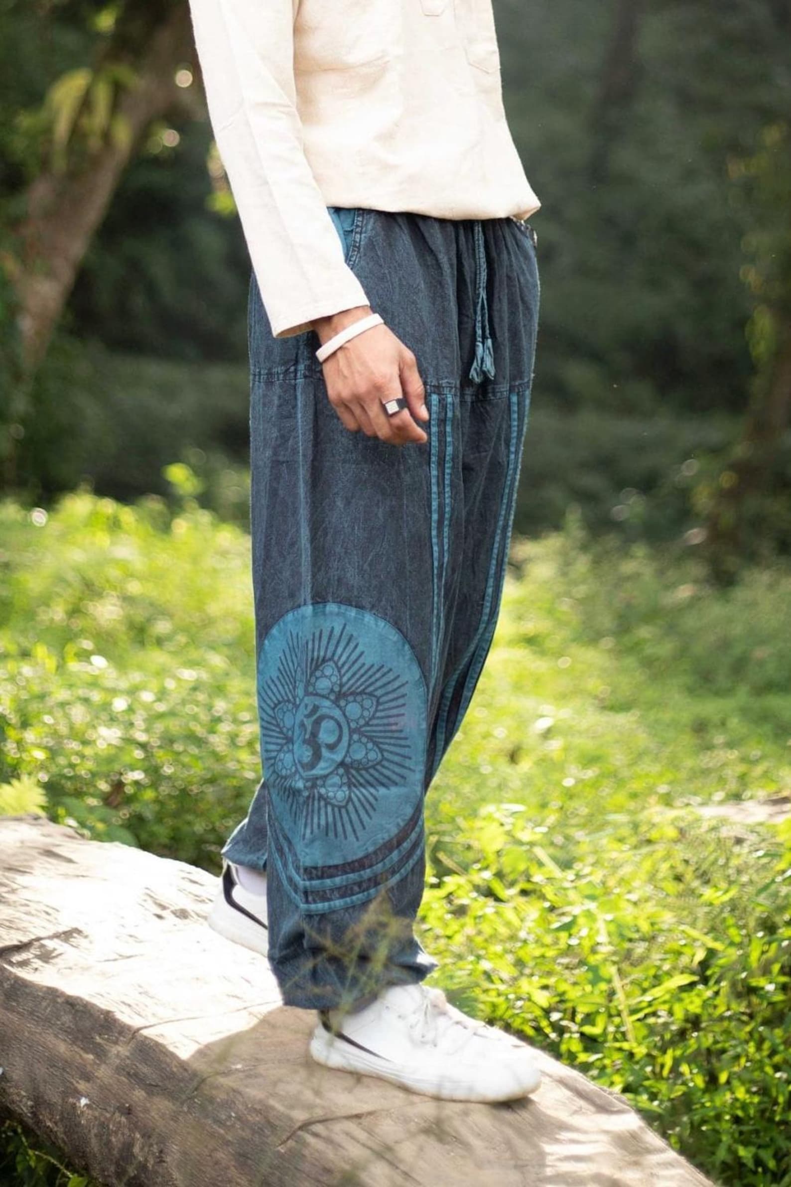Boho-Chic Oversized Festival Trousers Sustainable, Handmade in Nepal - Image 5