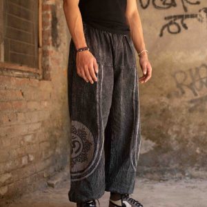 Boho-Chic Oversized Festival Trousers Sustainable, Handmade in Nepal