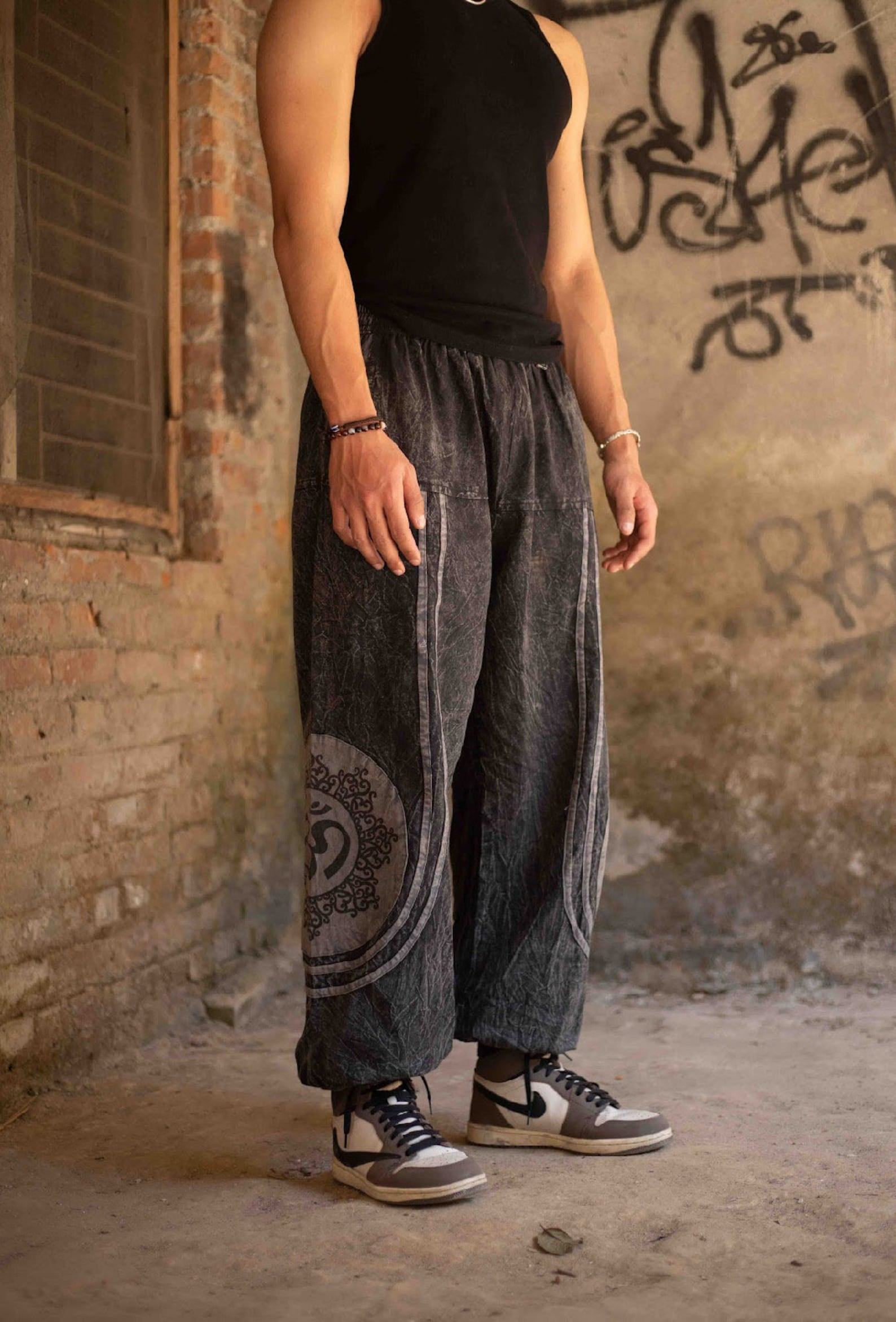 Boho-Chic Oversized Festival Trousers Sustainable, Handmade in Nepal - Image 4