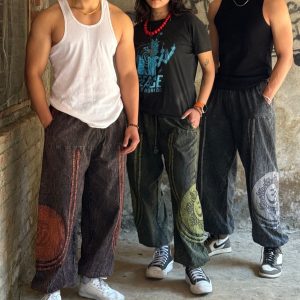 Boho-Chic Oversized Festival Trousers Sustainable, Handmade in Nepal