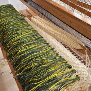 Boho Gradient Wool Wall Hanging – Handwoven Textured Tapestry Art