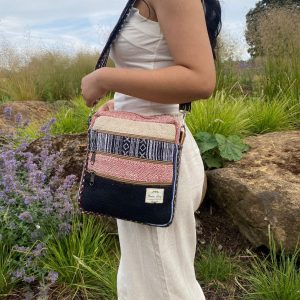 Boho Hemp Mini Bag Eco-Friendly Crossbody Purse for Festivals and Everyday Style