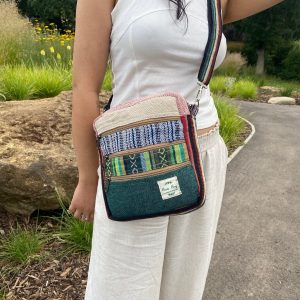 Boho Hemp Mini Bag Eco-Friendly Crossbody Purse for Festivals and Everyday Style