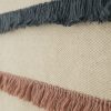 Boho Rainbow Wool Tapestry Wall Hanging – Handwoven Fringe Art Decor