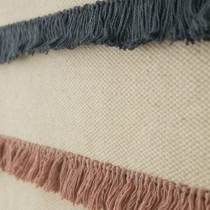 Boho Rainbow Wool Tapestry Wall Hanging – Handwoven Fringe Art Decor