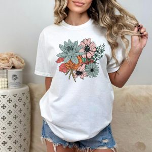 Boho Wildflowers A Symphony of Nature on a Personalized Floral Shirt