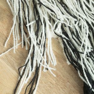 Boho Wool Macrame Wall Hanging – Handwoven Tapestry Textile Art Decor