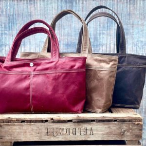 Bordeaux Waxed Canvas Tote Versatile Handbag, Interesting  Item for Loved Ones