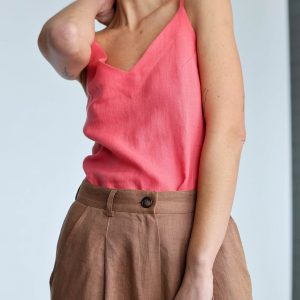 Boxy Linen Tapered Leg Trousers Effortless Style, Ready to Ship