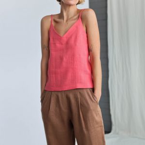 Boxy Linen Tapered Leg Trousers Effortless Style, Ready to Ship