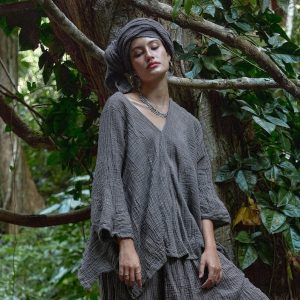 Breezy Bluish Gray Kaftan Elevate Your Summer Style with Comfort and Versatility